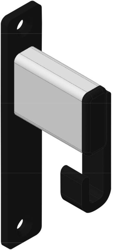 Portemanteau mural Vepa Bins Pro-line 1 crochet Argenté