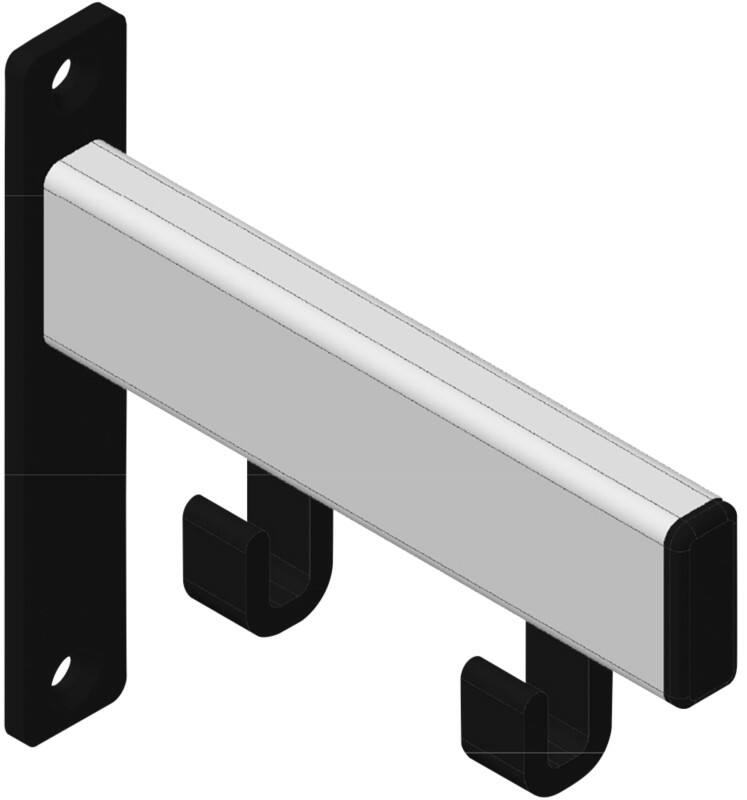 Vepa Bins Wandkapstok Pro-line 2 Haken Zilver