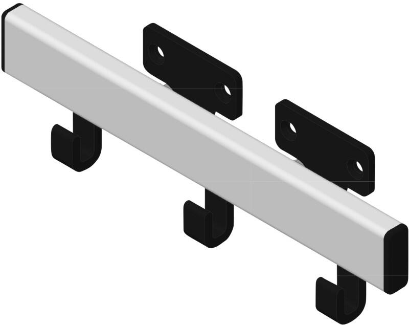 Portemanteau mural Vepa Bins Pro-line 3 crochets Argenté Pro-line