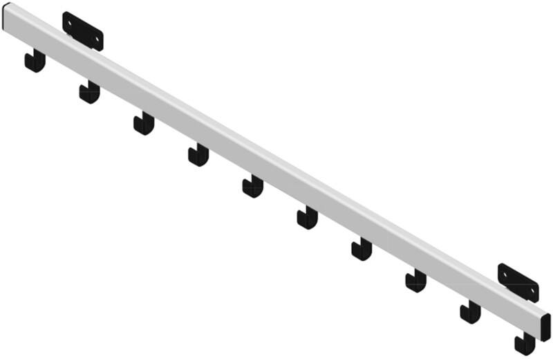 Portemanteau mural Vepa Bins Pro-line 10 crochets Argenté