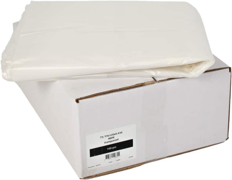 Sac-poubelle Déchets courants 300 L Transparent HDPE (Polyéthylène renforcé haute densité) 0,030 mm