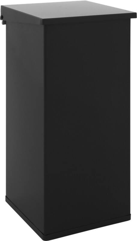 Poubelle à pédale DutchDesign 110 L Noir Aluminium revêtement par poudre