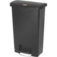 Poubelle à pédale Rubbermaid PE (Polyéthylène) 50 L 29,2 (l) x 45,6 (p) x 71,9 (h) cm Noir