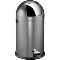 Poubelle à pédale EKO Kickcan 33 L Gris Acier