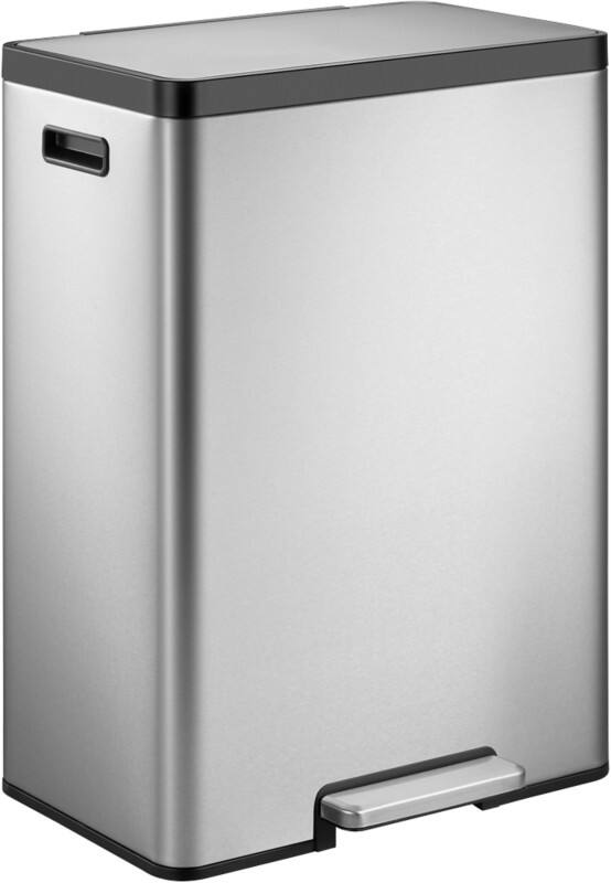 Poubelle à pédale EKO EcoCasa II 45 L Gris Acier inoxydable