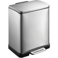 Poubelle à pédale EKO E-Cube 20 L Gris Acier inoxydable