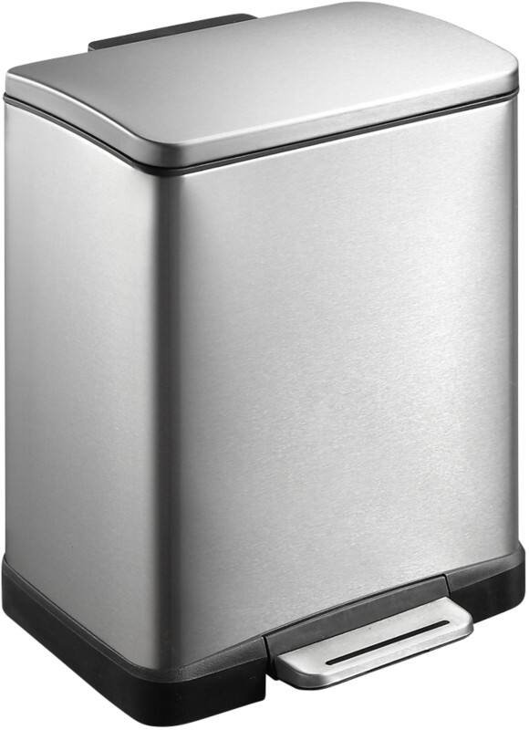 Poubelle à pédale EKO E-Cube 19 L Gris Acier inoxydable