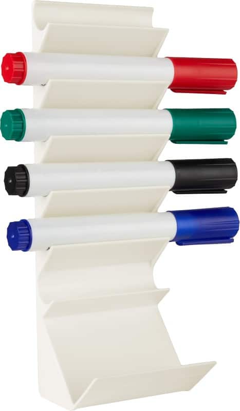 Viking Penhouder voor whiteboard voor 6 markers Wit