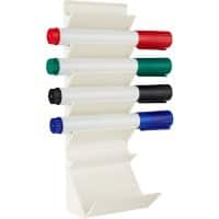 Viking Penhouder voor whiteboard voor 6 markers Wit