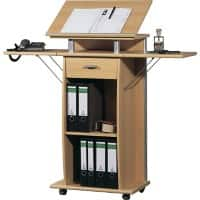 Germania hoog bureau 0469-11 bruin, beuken 700 x 370 x 1,300 mm