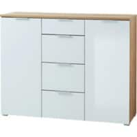 Germania wandkast 3982-242 beige, wit, eiken 1,340 x 400 x 1,050 mm