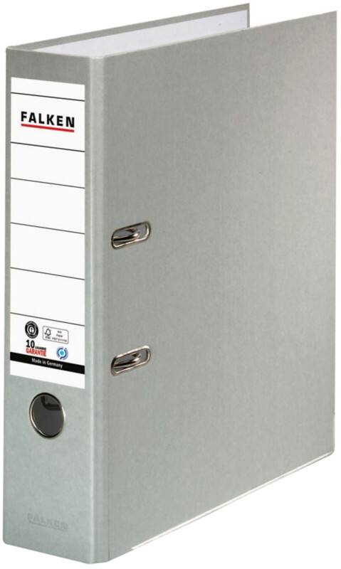 Falken Breed Ordner A4 80 mm Grijs 2 Ringen 11285228 Kunststof Mat