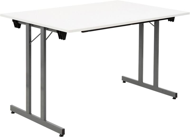 Table escamotable Sodematub Rectangulaire TPMU128 Bois Argenté 1200 x 800 x 740 mm