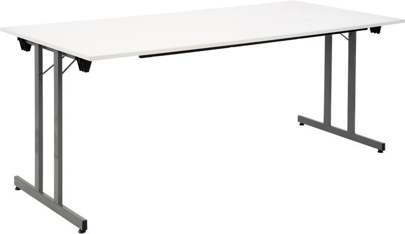 Table pliante Sodematub Rectangulaire Blanc, Gris Bois Argenté TPMU188 1800 x 800 x 740 mm