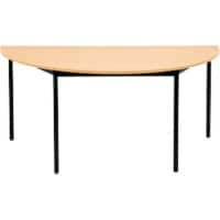 Table demi-cercle Sodematub Demi-cercle Noir Fer Noir 1600 x 800 x 740 mm