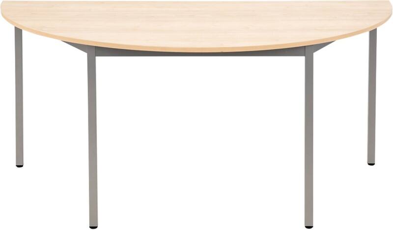 Table demi-cercle Sodematub Demi-cercle Hêtre Fer Argenté 1600 x 800 x 740 mm