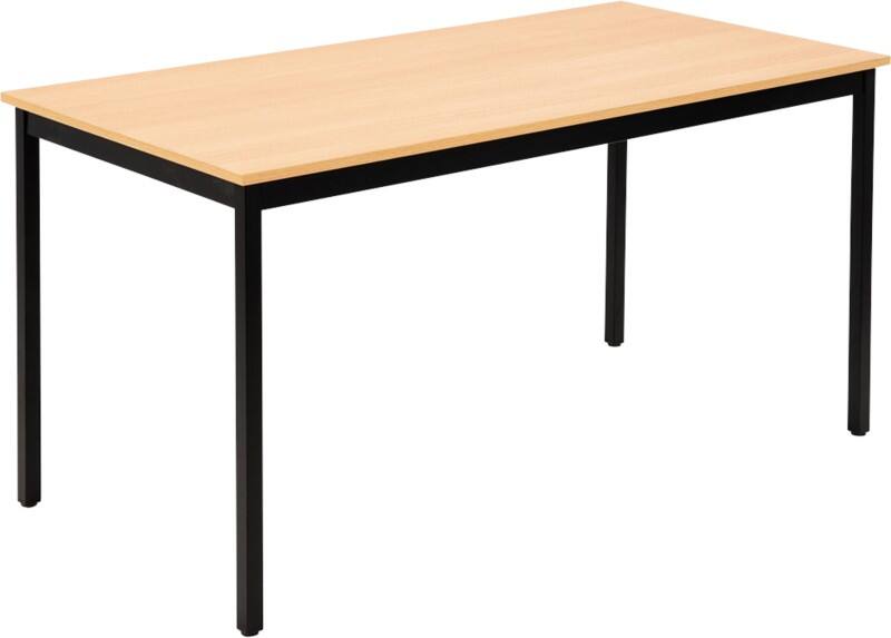 Table Sodematub Rectangulaire Hêtre Fer Noir 1200 x 600 x 740 mm