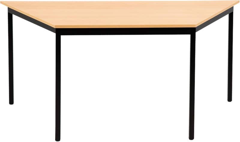 Table Sodematub Trapézoïdal Hêtre Fer Noir 1600 x 800 x 740 mm