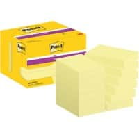 Notes Super Sticky Post-it 656-12SSCY 51 x 76 mm 90 notes par bloc Jaune Rectangulaire Vierge 12 unités