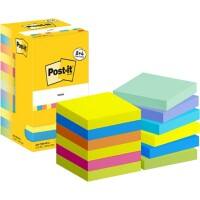 Post-it zelfklevende memoblaadjes vierkant 76 x 76 mm blanco assortiment 654-MX-P8/+4 12 stuks à 100 vellen (8+4 gratis)