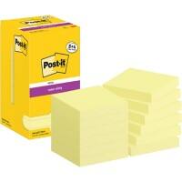 Post-it Super Sticky Notes vierkant 76 x 76 mm blanco geel 654-SSCY-P8/+4 90 12 stuks à 90 vellen (8+4) gratis