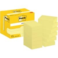 Post-it Zelfklevende memoblaadjes 653-E 38 x 51 mm 100 Vellen per blok Geel Pak van 12