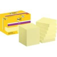 Notes Super Sticky Post-it Carré 47,6 x 47,6 mm Page blanche Jaune 622-SSCY-P8/+4 90 feuilles Pack économique 8+4 gratuit