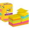 Z-Notes Super Sticky Post-it R330-SSCARN-P8+4 76 x 76 mm 90 notes par bloc Bleu, jaune, orange, rose, vert 12 unités (8+4 gratuits)