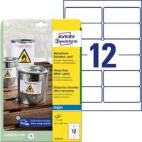 Étiquettes ultra-résistantes Avery J4776-10 A4 Blanc Film 99,1 x 42,3 mm 10 unités