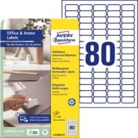 Étiquettes multifonctions Avery L4732REV-10 Adhésif A4 Blanc 3,56 x 32,7 x 1,69 cm 10 Unités de 80 Étiquettes