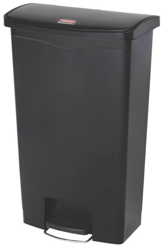 Poubelle à pédale Rubbermaid Slim Jim 68 L Noir Polyéthylène VB 224573