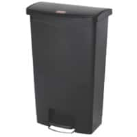 Poubelle à pédale Rubbermaid Slim Jim 68 L Noir Polyéthylène VB 224573