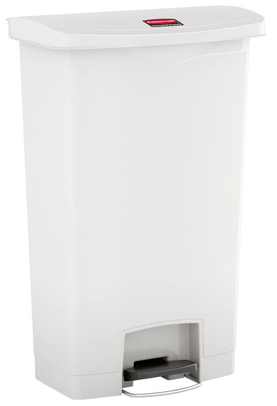 Poubelle à pédale Rubbermaid Slim Jim 68 L Blanc Polyéthylène VB 224030