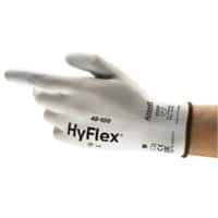 Gants de manutention Ansell HyFlex Mechanical Protection Non jetables PU (Polyuréthane) Non poudrés Taille 10 Blanc 12 paires