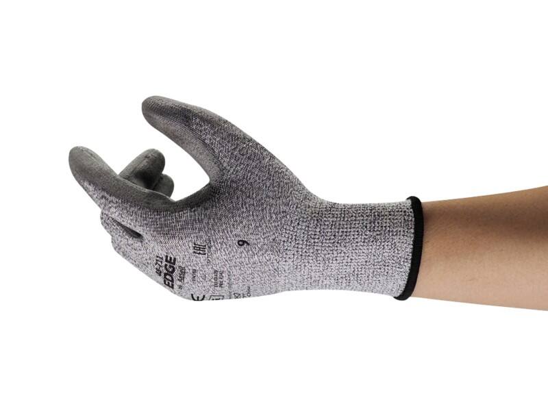 Gants de manutention Ansell EDGE Cut Resistant Non jetables PU (Polyuréthane) Non poudrés Taille 10 Gris 12 paires