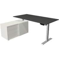 Bureau assis-debout Kerkmann Move 1 Forme en L Hauteur ajustable électriquement Acier, Mélamine Argenté 165 x 135 x 123 cm