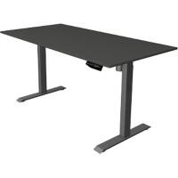 Bureau assis-debout Kerkmann Move 1 Rectangulaire Hauteur ajustable électriquement Acier, Mélamine Anthracite 160 x 800 x 123 cm