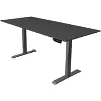 Bureau assis-debout Kerkmann Move 1 Rectangulaire Anthracite T-Pied 1800 (L) x 800 (P) x 1230 (H) mm Acier, Mélamine
