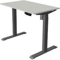 Bureau assis-debout Kerkmann Move 1 Rectangulaire Hauteur ajustable électriquement Acier, Mélamine Anthracite, gris clair 100 x 800 x 123 cm