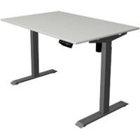 Bureau assis-debout Kerkmann Move 1 Rectangulaire Gris clair T-Pied 1200 (L) x 800 (P) x 1230 (H) mm Acier, Mélamine