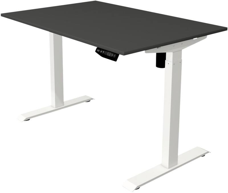 Bureau assis-debout Kerkmann Move 1 Rectangulaire Anthracite T-Pied 1200 (L) x 800 (P) x 1230 (H) mm Acier, Mélamine