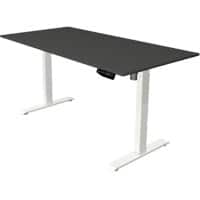 Kerkmann Move 1 Zit-sta-bureau Rechthoekig Antraciet T-Voet 1.600 (B) x 800 (D) x 1.230 (H) mm Melamine, staal