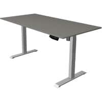 Bureau assis-debout Kerkmann Move 1 Rectangulaire Graphite T-Pied 1600 (L) x 800 (P) x 1230 (H) mm Acier, Mélamine