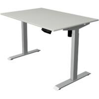 Bureau assis-debout Kerkmann Move 1 Rectangulaire Gris clair T-Pied 1200 (L) x 800 (P) x 1230 (H) mm Acier, Mélamine