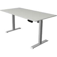 Kerkmann Zit-sta-bureau Move 1 Rechthoekig Elektrisch Hoogteverstelbaar Melamine; staal Zilver Lichtgrijs 1,600 x 800 x 1,230 mm