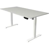 Kerkmann Zit-sta-bureau Move 1 Rechthoekig Elektrisch Hoogteverstelbaar Melamine; staal Wit Lichtgrijs 1,600 x 800 x 1,230 mm