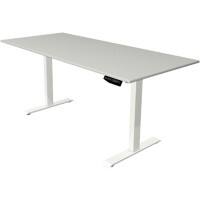 Bureau assis-debout Kerkmann Move 1 Rectangulaire Hauteur ajustable électriquement Acier, Mélamine Blanc, gris clair 180 x 800 x 123 cm