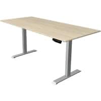 Kerkmann Zit-sta-bureau Move 1 Rechthoekig Elektrisch Hoogteverstelbaar Melamine; staal Esdoorn Zilver 1,800 x 800 x 1,230 mm