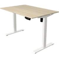 Kerkmann Move 1 Zit-sta-bureau Rechthoekig Ahorn T-Voet 1.200 (B) x 800 (D) x 1.230 (H) mm Melamine, staal