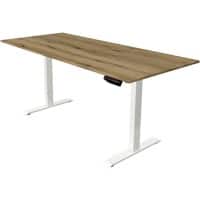 Bureau assis-debout Kerkmann Move 1 Rectangulaire Chêne T-Pied 1800 (L) x 800 (P) x 1230 (H) mm Acier, Mélamine